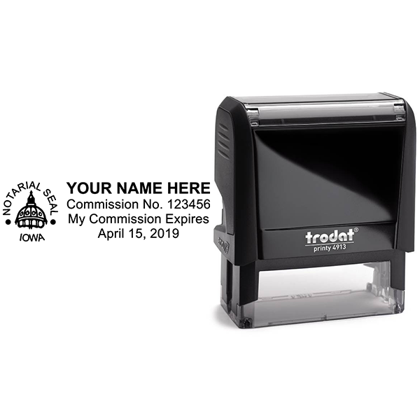 Iowa Notary Rectangular Seal - Simply Stamps