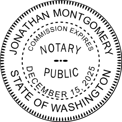 Washington Round Notary Seal Stamp - Simply Stamps