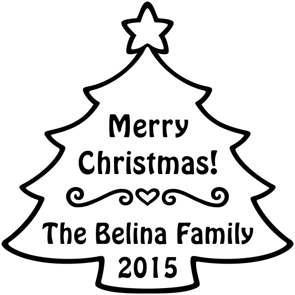 Christmas Tree Personalized Stamp Simply Stamps