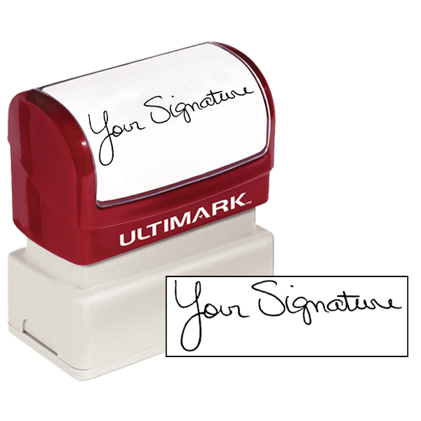 thumbnail image 2 of ENTERED Text With Date/By Box – Ultimark Pre-Inked Message Stamp, Blue Ink (Model 55009) 2 of 5